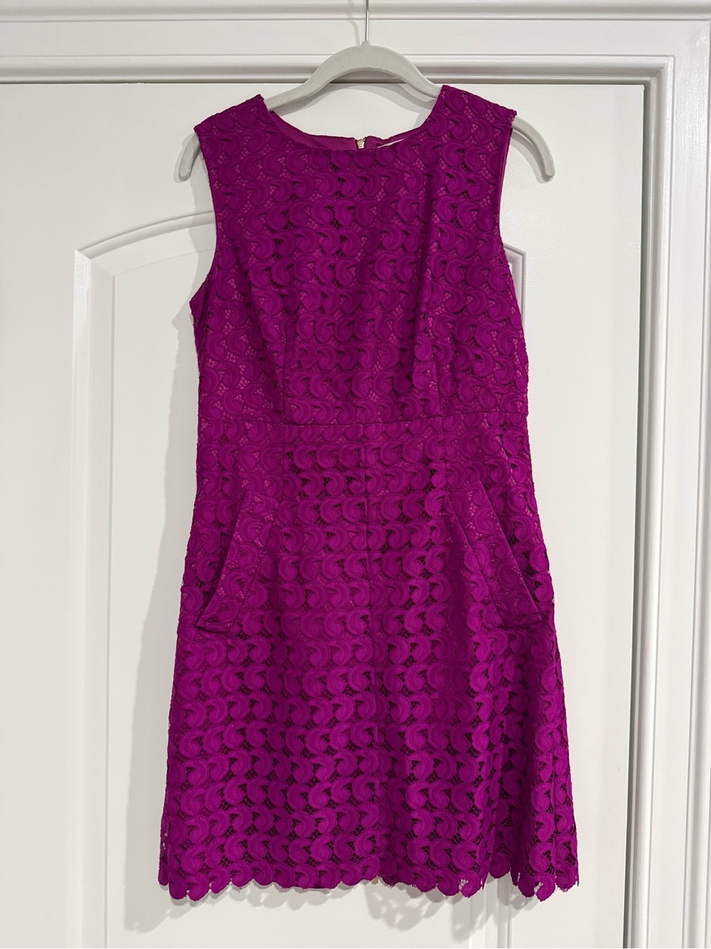 DVF Women's purple Lace Sleeveless Dress